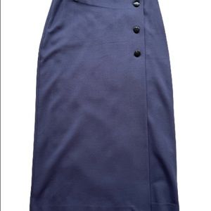 Babaton buttoned up wrap skirt